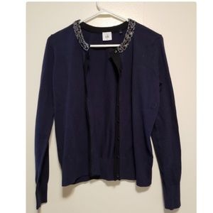 Cabi navy blue elegant cardigan Med.